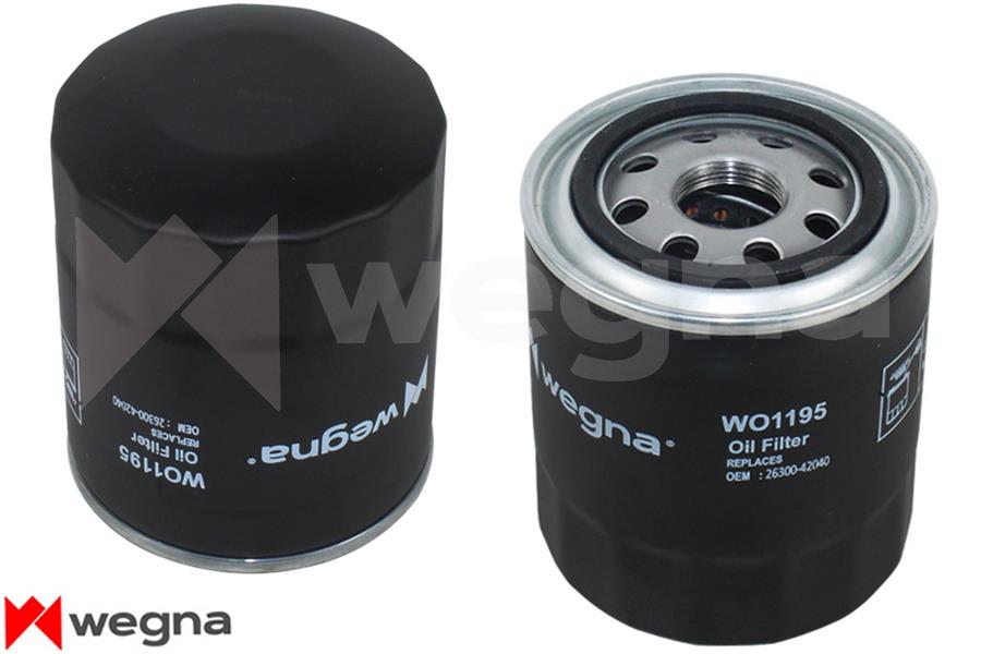 WEGNA WO1195 Yağ Filtresi Hyundai Starex 2.5l D4bh. 4d56 Tc Tci 96-08 2.5l D4cb Crdi 02-> / H-1 2.5l Libero 04-> / Kia Bongo K2500 2.5l D4bh Tci 04-> 2.9l Crdi K2900 08-> / Sorento 2.5l Crdi D4cb 02->