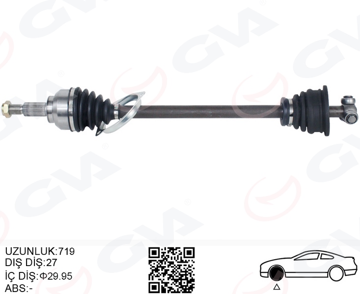 GVA 4419045 Komple Aks Sol On Renault Laguna Ii Bg0/1 1.6i 16v M-T Jh3 01-07