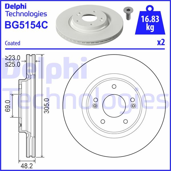 BLUEPRINT ADBP430154 Fren Diski Hyundai Sonata Viii-Tucson Iv-Tucson Iv Htrac