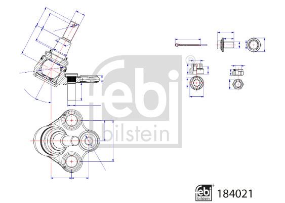 FEBI 184021 Rotil Taçli Somun Ve Kopilyali Toyota