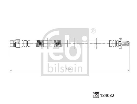 FEBI 184032 Ön Fren Hortumu Opel Movano A-Renailt Master 00> Abs Li