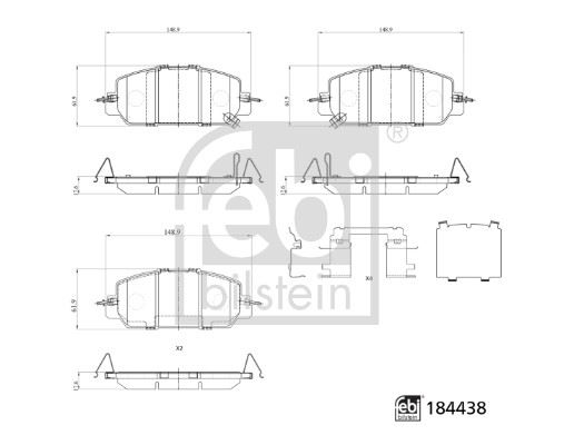FEBI 184438 Ön Fren Balata Honda Cr-V 1.5l L15b Rw Kasa 17->