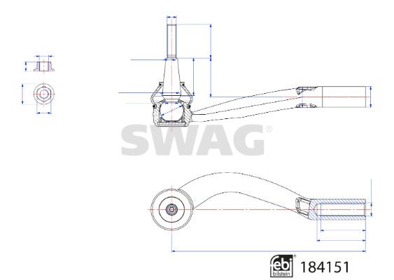 SWAG 33109283 Rot Başi Sol Volvo Xc40 19> Febi 184151