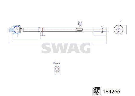 SWAG 33109341 Rot Mili Kontra Somun İle Audi Febi 184266