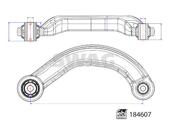 SWAG 33109464 Arka Salincak Kolu Üst Sol Ford Mondeo V 14> Febi 184607