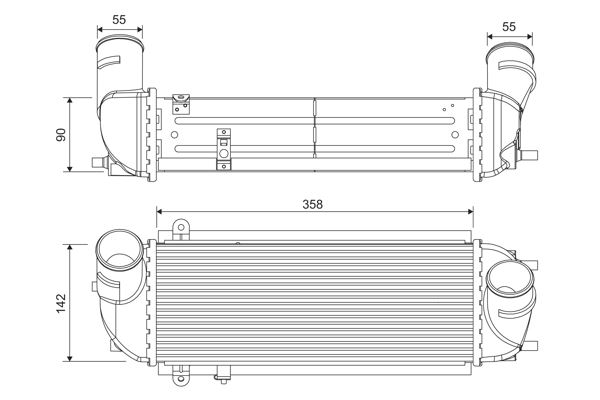 ORIS IKI010090 Brazing Intercooler 358x142x90 Kia Sorento Ii 2.0 Crdi 2009