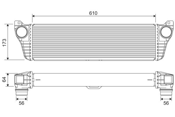 KLR-350905 Turbo Radyatoru Intercooler Al/Brz  (Mercedes-Benz  Mercedes Benz Viano / Vito / Vito / Mixto )