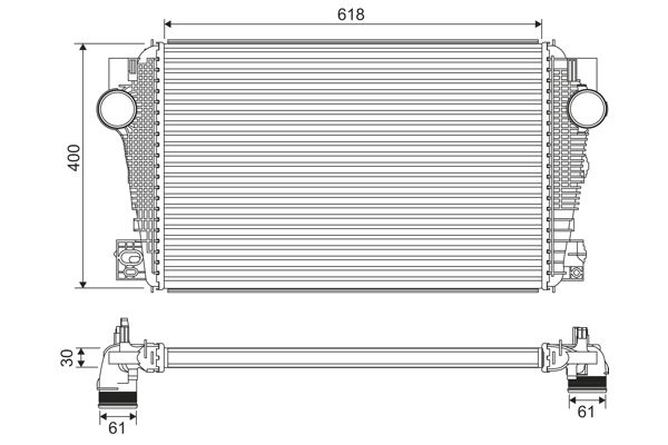 MAHLE-CI29000P (Behr) Turbo Radyatoru Amarok 2010 > 2.0 Tdi Btdi