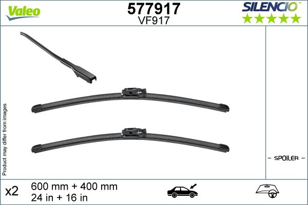 VALEO 577917 Silencio Silecek Flat Blade Oe Rhd Vf917 Kit
