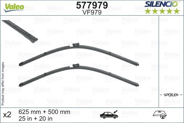 VALEO 577979 Silencio Silecek Flat Blade Oe Rhd Vf979 Kit