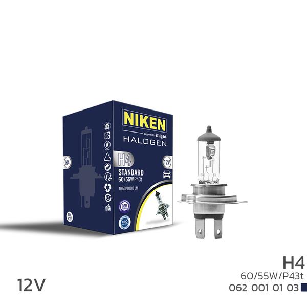 NIKEN 0620010103 Niken H4 60w/55w Halojen Ampul P43t 12v