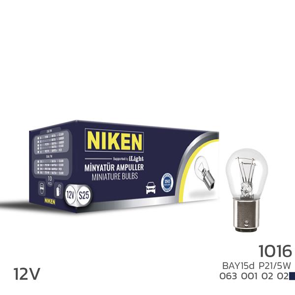 NIKEN 0630010202 Niken 1016 Ampul Şaşi Tir.Bay15d P21w/5w 12v 10lu