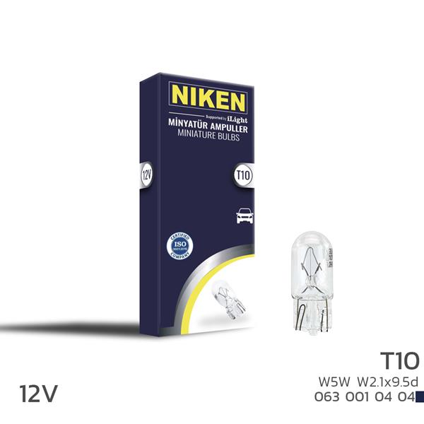 NIKEN 0630010404 Niken T10 Park Ampulu W5w W2.1x9.5d 12v 10lu