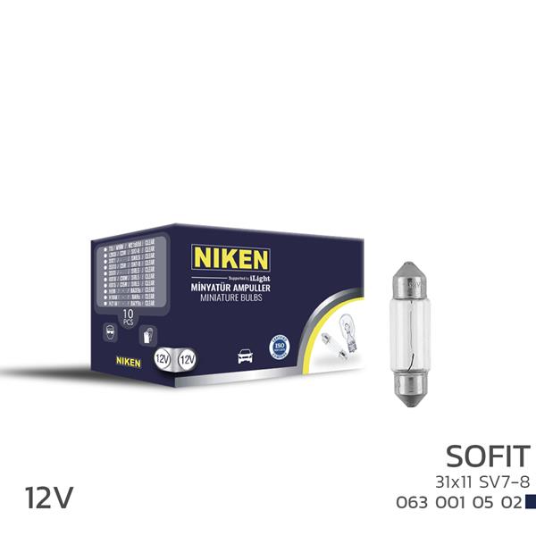 NIKEN 0630010502 Niken Sofit Ampul 10w 31x11 12v 10lu