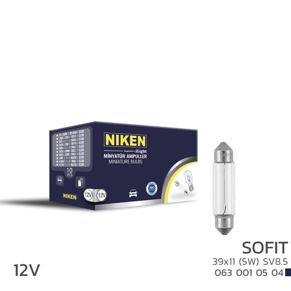 NIKEN 0630010504 Niken Sofit Ampul 5w 39x11 12v 10lu