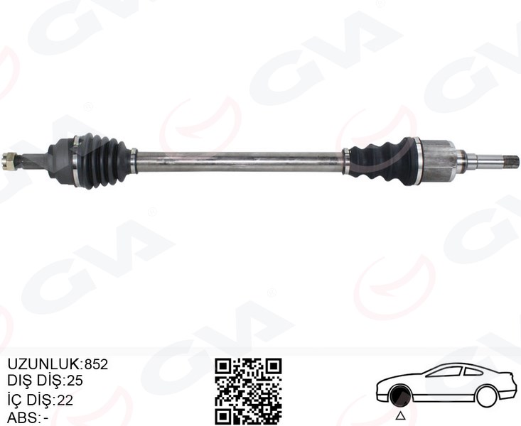 GVA 4443318 Komple Aks Sag On Psa 207 Wa.Wc 1.4 Hdi M-T 06-12
