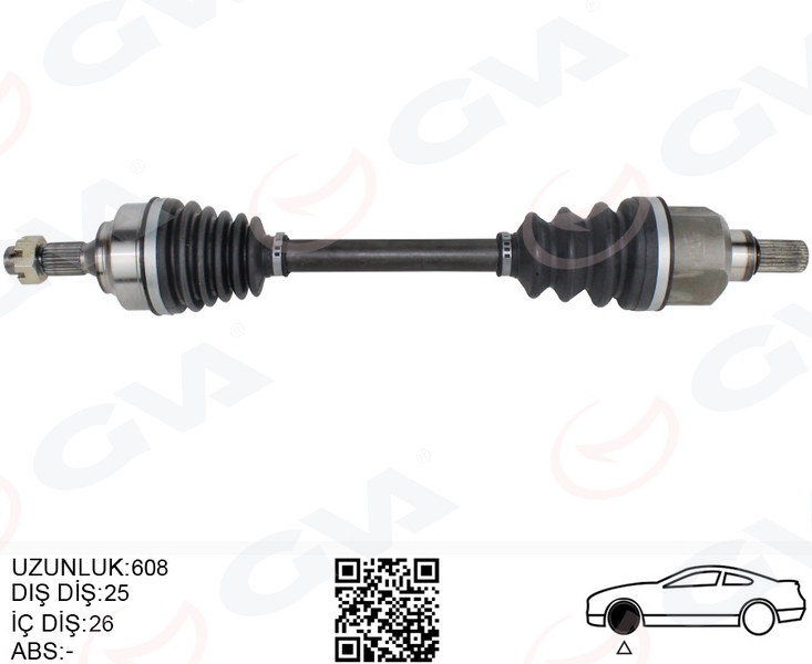 GVA 4443321 Komple Aks Sol On Psa 307 3a/C 1.6 A-T 00-07