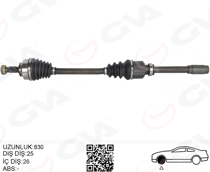 GVA 4443320 Komple Aks Sag On Psa 307 3a/C 1.6 A-T 00-07