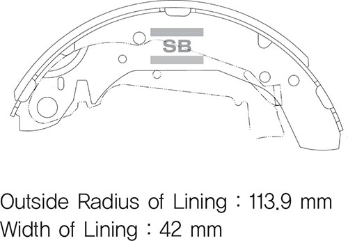 SANGSIN SA111 Arka Balata Kampana Hyundai Matrix 00>Sonata 98-01 1/Kia Optima 2.0cc 01>