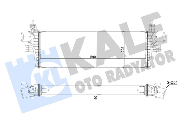 KLR-350415 Intercooler Turbo Radyatoru Toyota Hilux Vigo 2.4 2015-/ 590×202x50