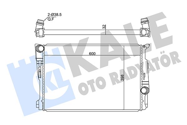16-1426B Su Radyatoru Brazing Bmw X3 (F25) Xdrive 2.0i - 2.0 D - 1.8 D A-T 2010- / X4 (F26) Xdrive 2.0i - 2.0 D A-T 2014-