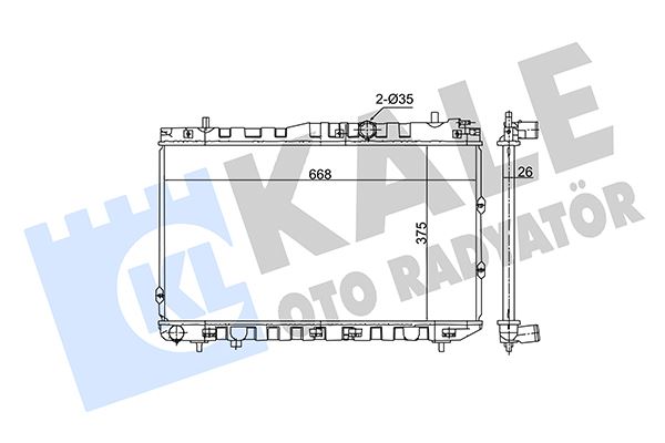 MGA-80075 Motor Su Radyatoru Brazing Kia Cerato 1.5 Crdi 05- Mt