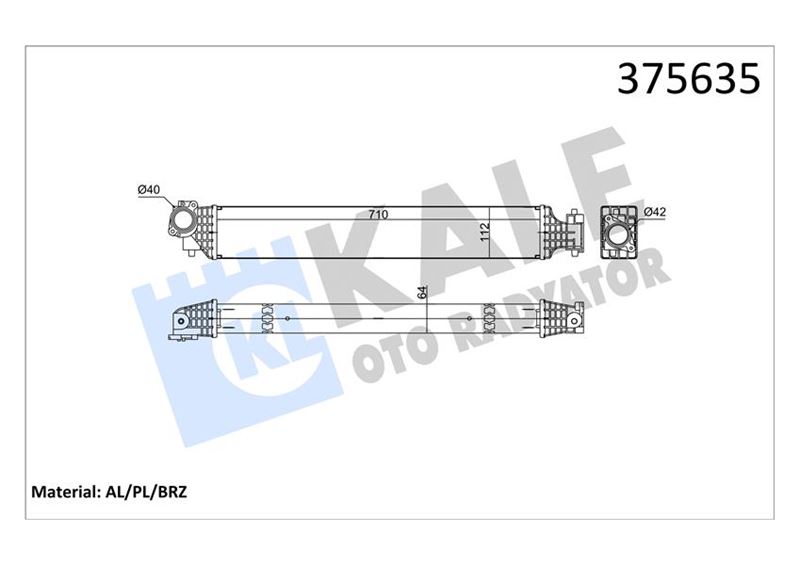 MGA-80279 Turbo Radyatoru Honda Civic X 1.0 1.5 Vtec 16-/ Sdn Hb 64mm