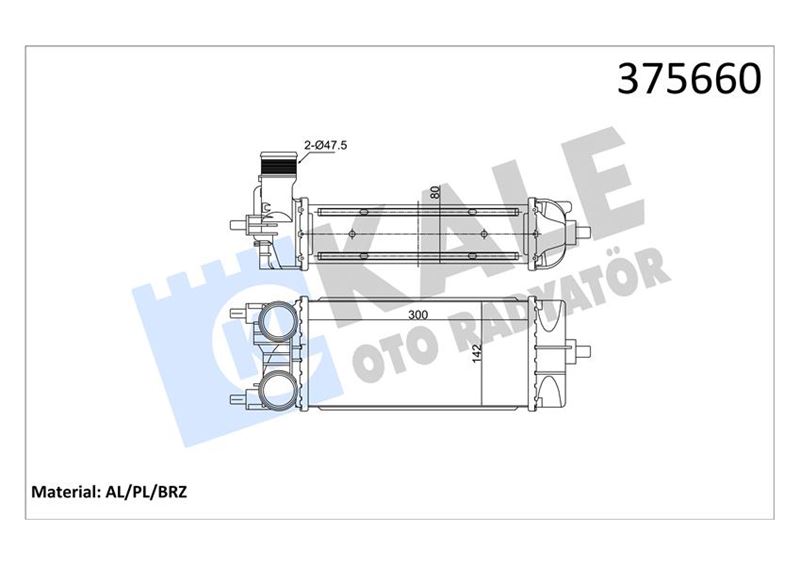 KALE 375660 Turbo Radyatörü Ford Ecosport 17>