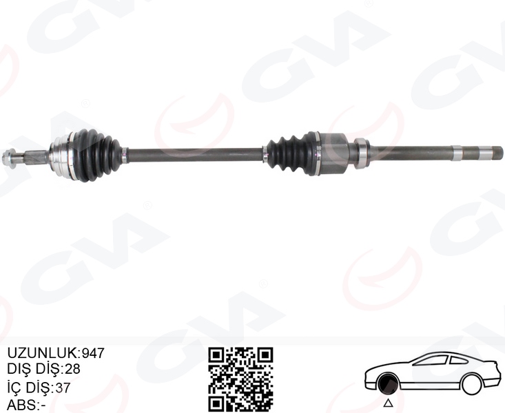 VEKA PE-8101 Komple Aks Sag On Uzunluk 944mm Peugeot 3008 1.5 -1.6 Bluehdi M-T 16-/ 5008 Ii 1.5 Hdi-1.6 Hdi M-T 14-/ Citroen C4 Pic. 1.6 Hdi M-T 13-/ C5 Aircross 1.5 Hdi M-T 19-/ C4 Spacetourer 1.5 Hdi M-T 19-