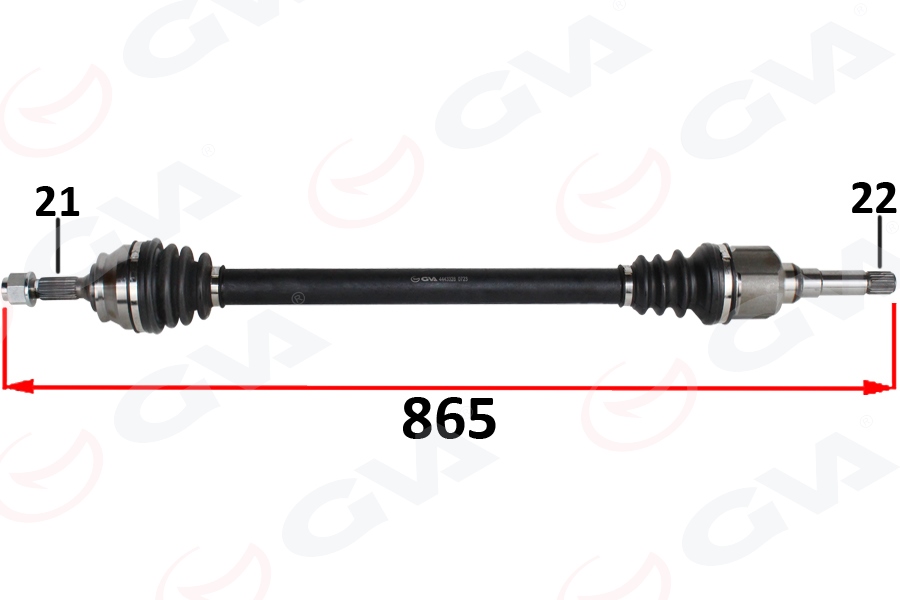GVA 4443328 Komple Aks Sag On Psa 2008 I 1.2 M-T 05- Citroen C3 Iii 1.2 M-T 16- C4 Cactus 1.2 M-T 14-