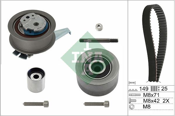 INA 530083510 Triger Seti Vw-Skoda-Audi-Cupra-Seat 16> Ford 23> 2.0 Tdi Dsud-Dtrb-Dtrd-Deze-Dtna-Dtua 149 Diş