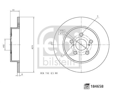 FEBI 184658 Fren Diski Mazda