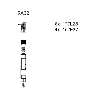 BREMI 9A32 Atesleme Kablosu Seti 12 Li Mercedes M112 W202 W203 W210 W220 W163