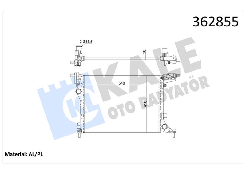 NIS-617876 Su Radyatoru (Fiat 500l 1.4 12-)