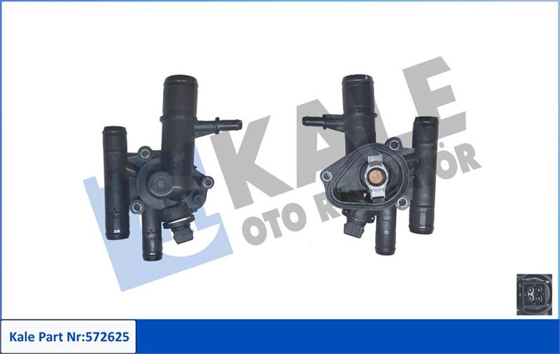 KALE 572625 Komple Termostat-Plastik Gövdeli 89 C Nissan Primera-Opel Vivaro-Renault Clio-Espace-Kangoo-Laguna Megane-Scenic-Suzuki Samurai-Dacia Pick Up-Solenza