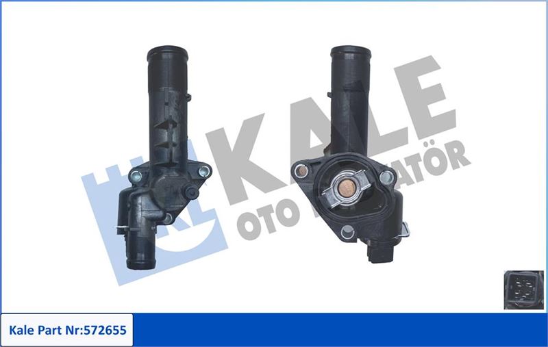 KALE 572655 Termostat 83c Komple Renault Kangoo Ii 08> Clio Iii 05>12 Laguna Iii 07>15 1.5dci K9k 4 Çikişli