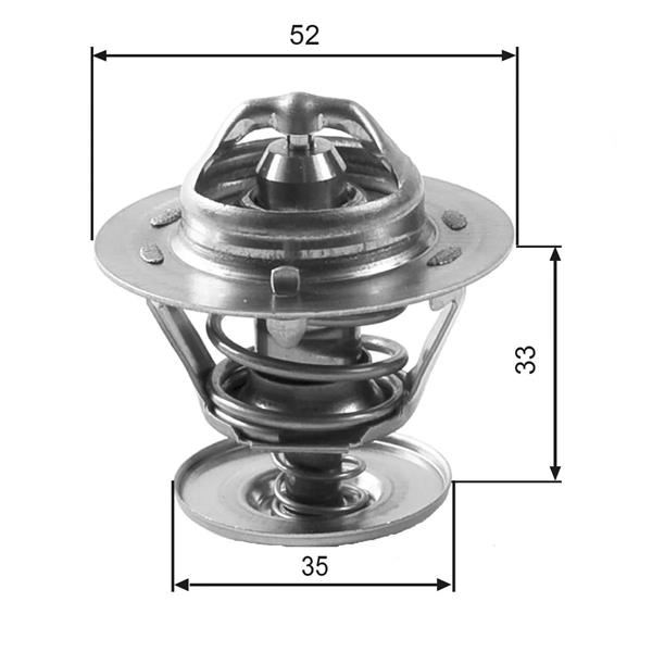 KALE 572805 Termostat 88 C Ford Escort-Escort V-Escort Vi-Fiesta Iii-Mondeo I-Mondeo Ii-Ranger-Scorpio I-Scorpio Ii-Sierra Ii