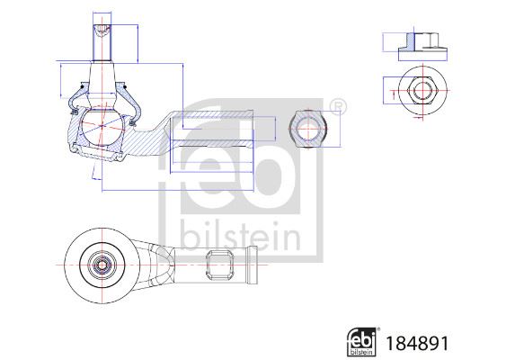 FEBI 184891 Rot Başi Emniyet Somunlu Audi