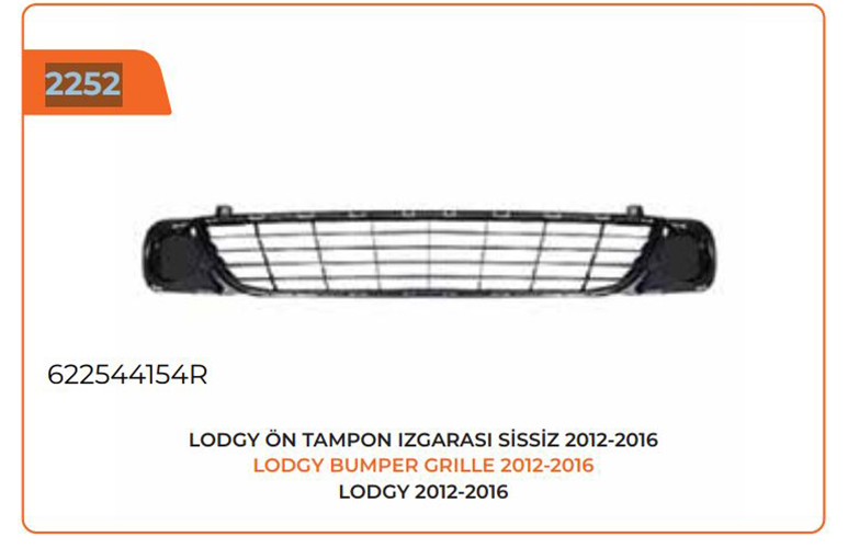 PLEKSAN 2252 Ön Tampon Izgarasi Sissiz Lodgy 12-16