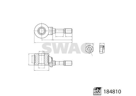 SWAG 33109580 Z Rot Burç Pul Ve Somun İle Audi Febi 184810