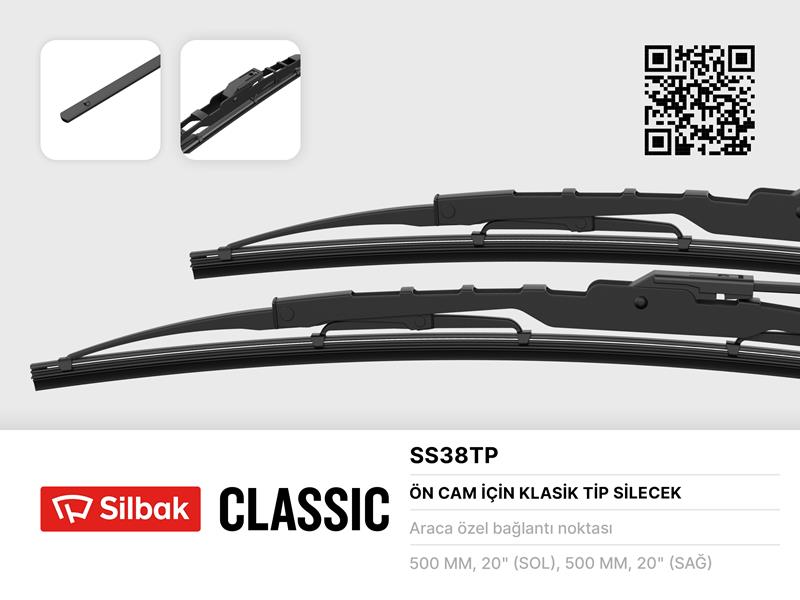 SILBAK SS38TP Ss38t Silecek Süpürgesi 510mm Samara Ön Cam