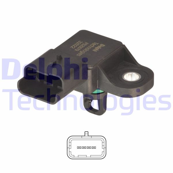 DELPHI PS20079-12B1 Map Sensörü Peugeot P108-P208-P2008-P301-P308 03/ 2012> Citroen C1-C3-C3 Aircross-C4 Cactus-C-Elysee -Ds3-Ds Ds3 1.0-1.2 Vti
