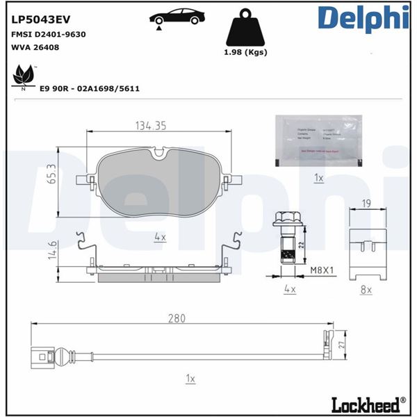 DELPHI LP4018 Fren Balatasi Cupra Born Vw Id.3 0