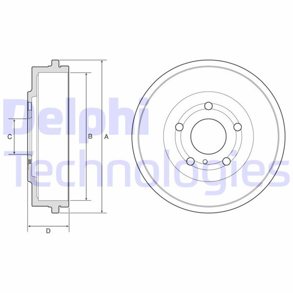DELPHI BF639 Kampana Fren Ford Puma 20>