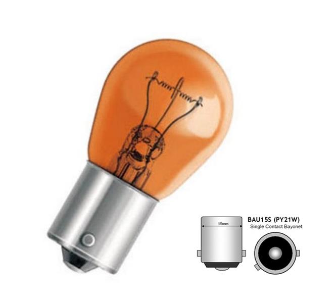 FORZA XMT1293C 93 Çapraz S25 Bau15s 12v. 21w. Turuncu D. Cam
