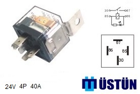 USTUN RL240 Mini Role Şeffaf 24v 4p 40a