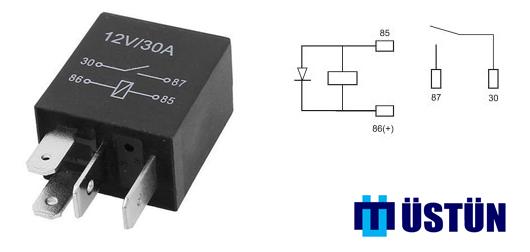 USTUN RL340 Mikro Role 12v 4p 40 Amper