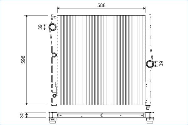 KALE-348660 Radyator X5 X6 (At Mt) Al Pl Brz