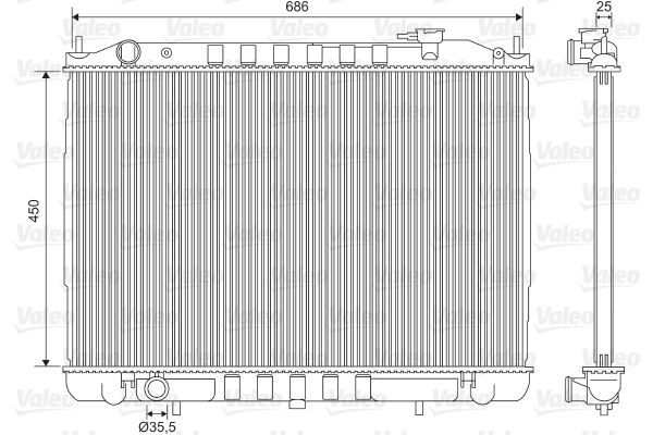 16-3122 Su Radyatoru Mekanik Nissan Pick Up (D22) 2.5 Di (Yd25ddti) M-T 2005-