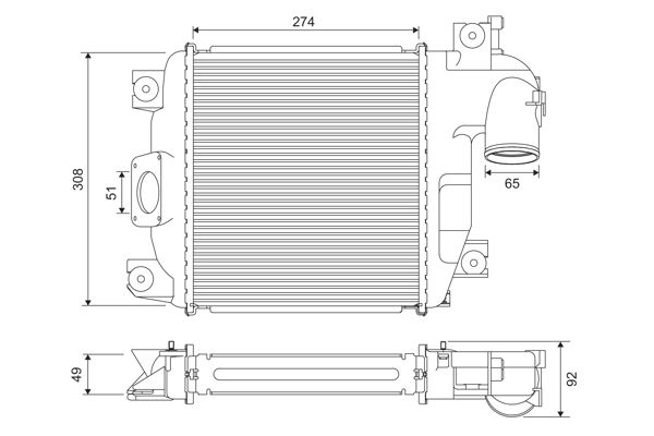 KALE-350890 Intercooler Hilux Vii Al Pl Brz